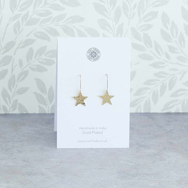 Gold Plated Star Earrings