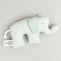 Organic Scrappy Elephant - Fine Stripe - Pale Green/White