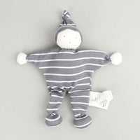 Organic Baby Buddy - Wide Stripe - Dark Grey/White