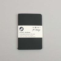 Make a Mark Recycled Leather Pocket Journal - Charcoal