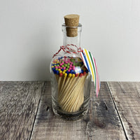 Glass Jar with Matches - Multi